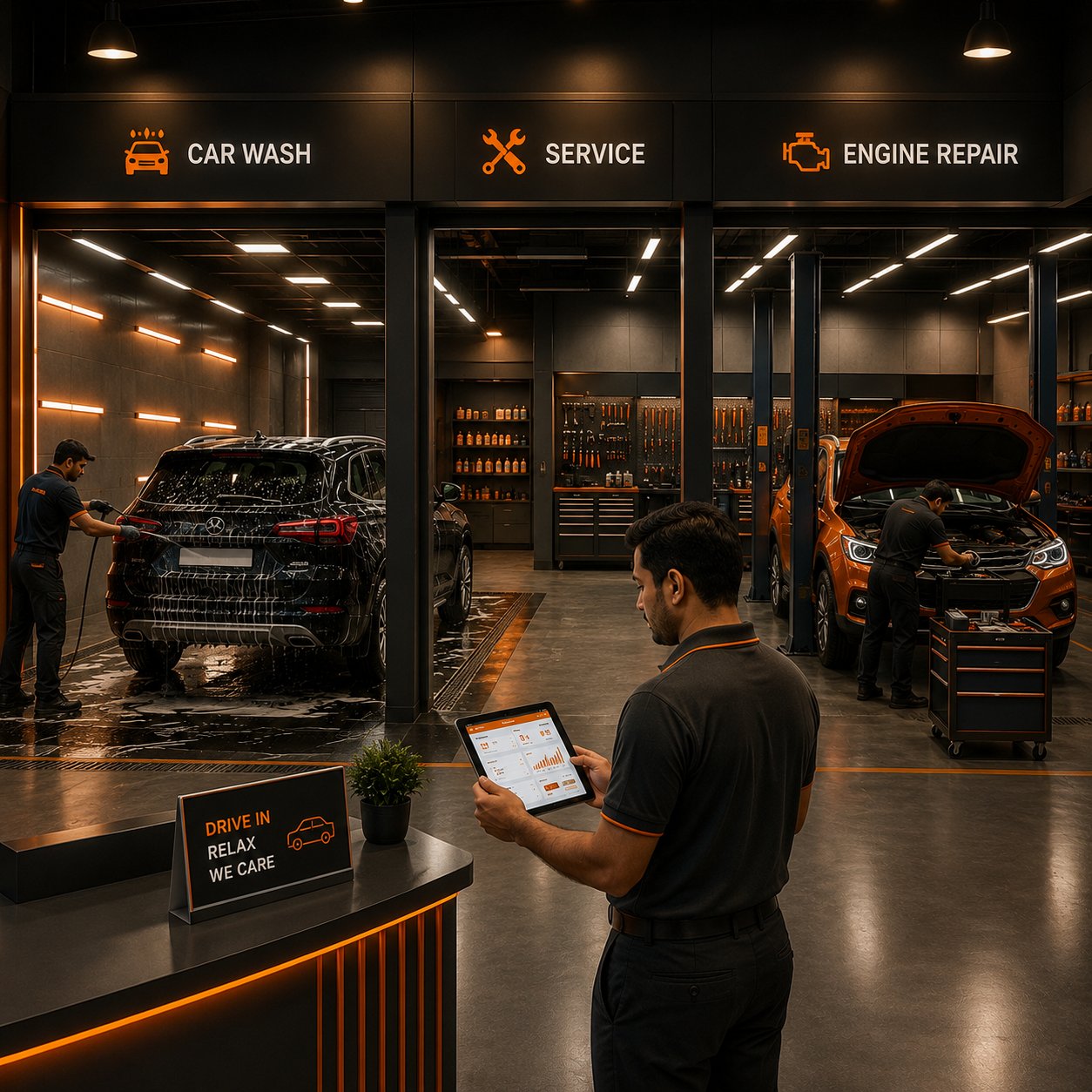 AutoFlow Smart Service Center — car wash, service and engine repair